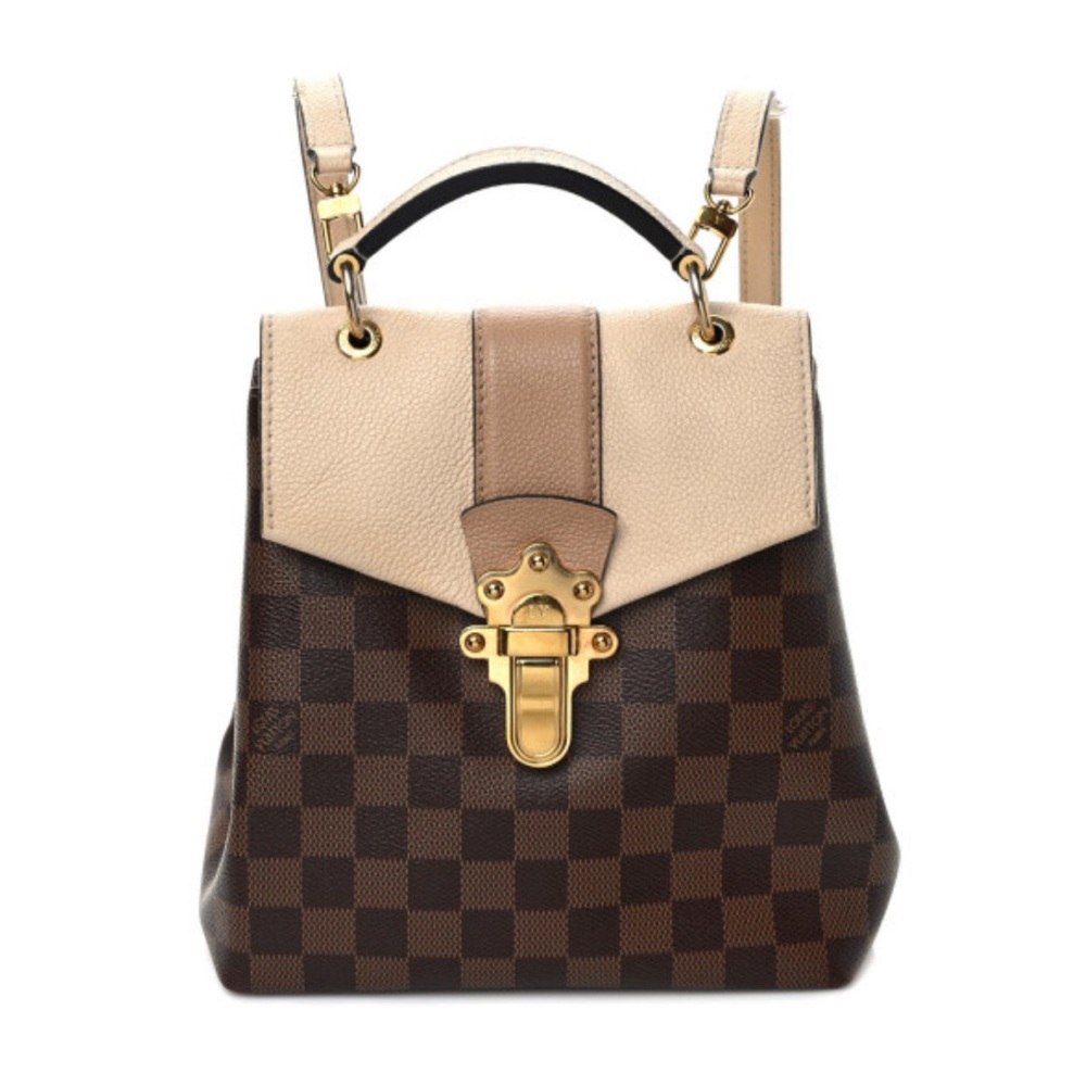 Louis Vuitton Damier Ebene Clapton Backpack Creme